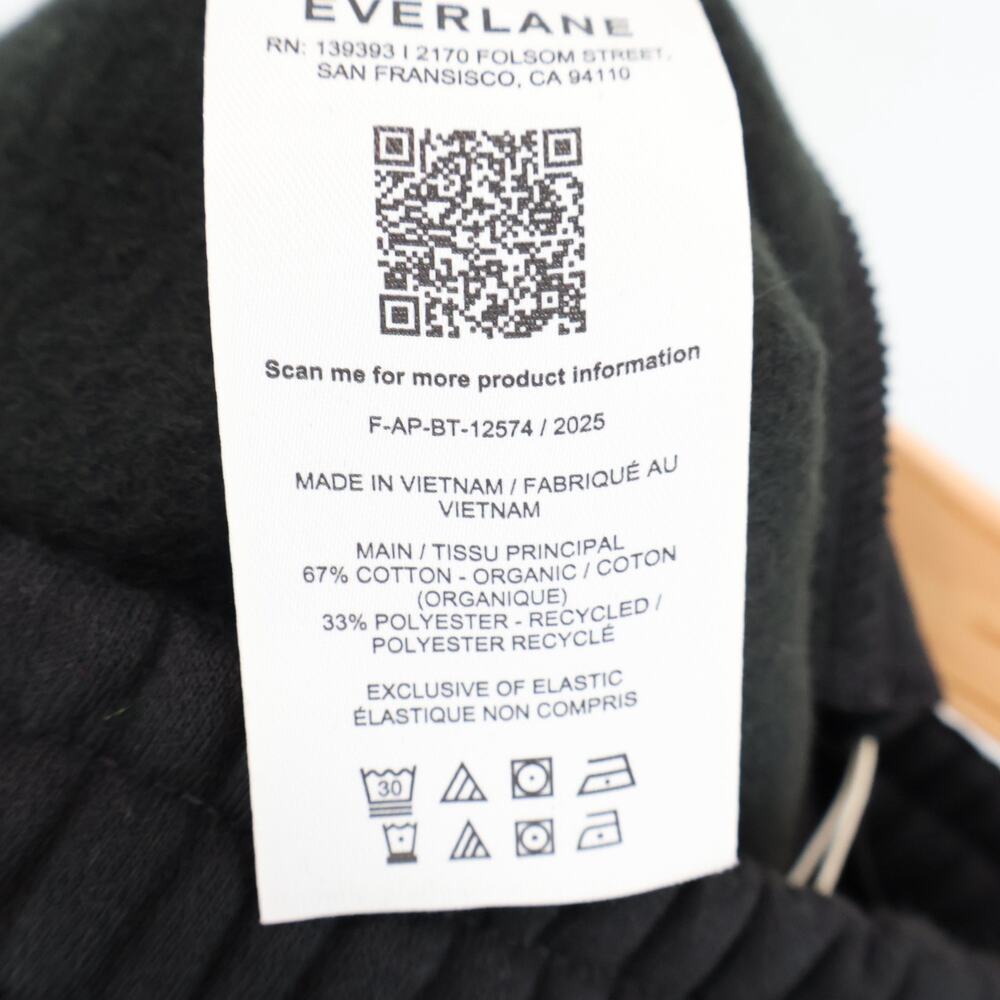 Everlane The Luxe Fleece Barrel Laid Back Sweatpant Black Size XXS NWT - Picture 8 of 8